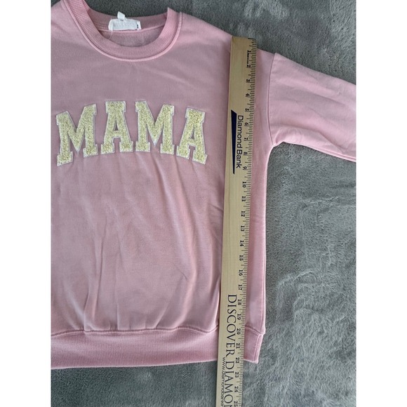 Workshop Republic Clothing Mama Pullover Pink Sweatshirt Size Womens XS - Picture 6 of 7